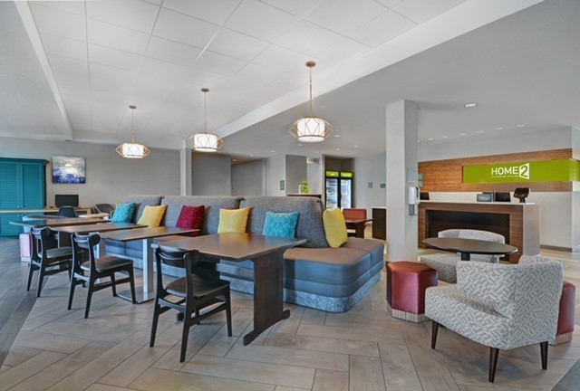 lobby of home2 suites by hilton in melbourne viera florida